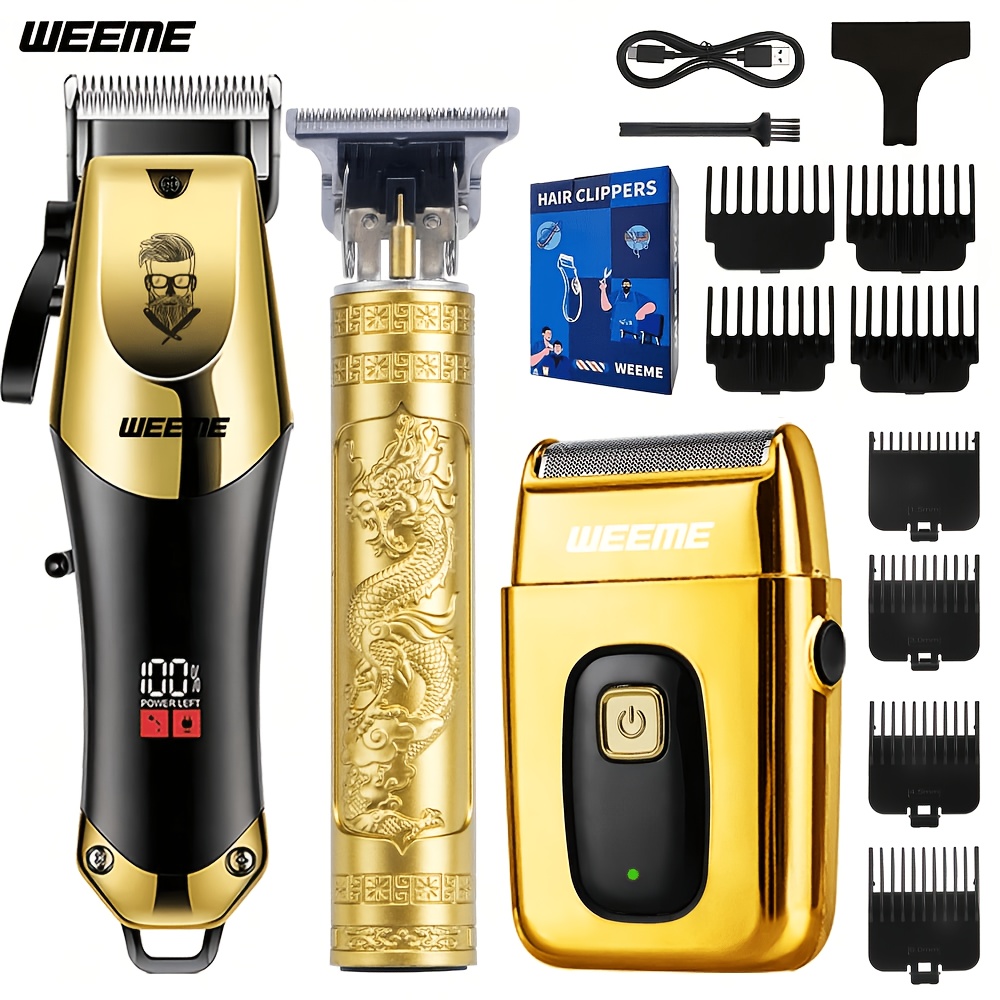 Home Barber - 3個入りメンズ電動バリカンセット 家庭用電動バリカンセット 家庭、車、旅行用、父の日ギフト