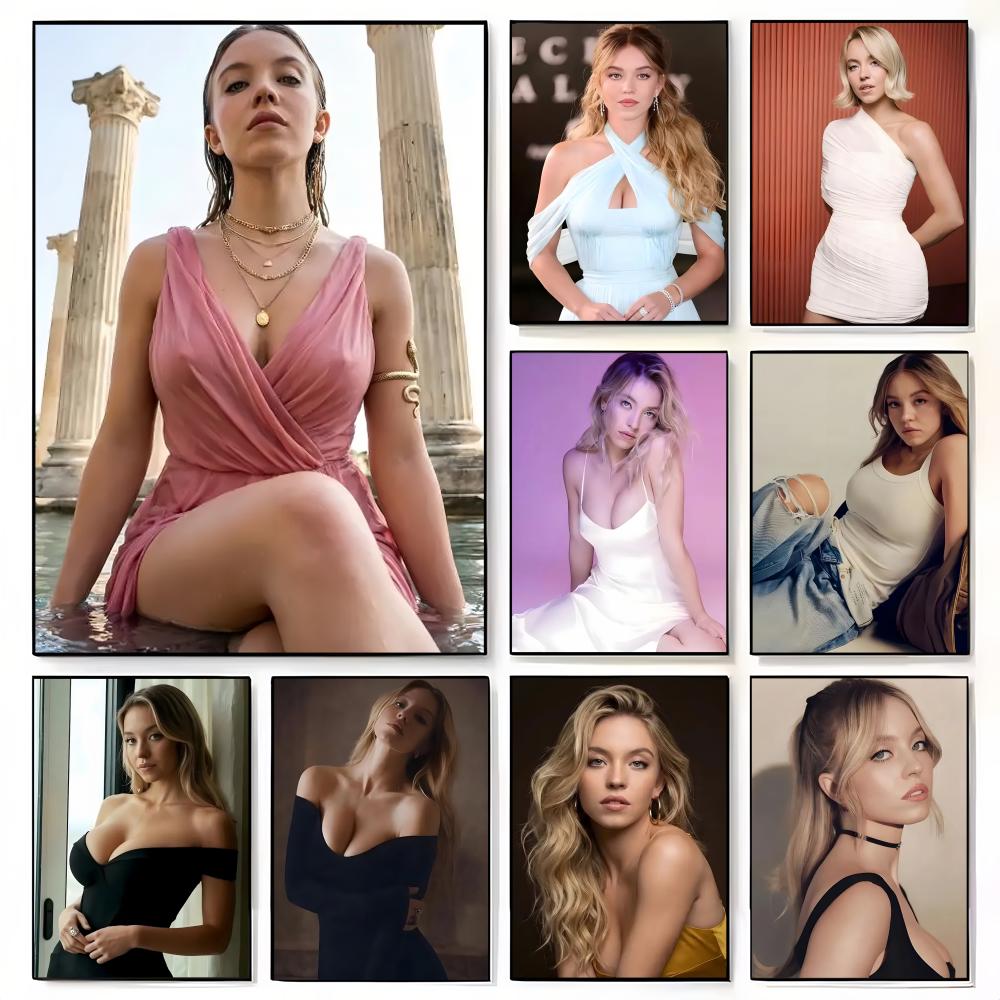 Home Bar Sydney - s-Sydney Sweeney Trendy_Actor ポスター装飾壁アート、リビングルーム、寝室、バー、カフェ用、スタイリッシュな家の装飾ギフト