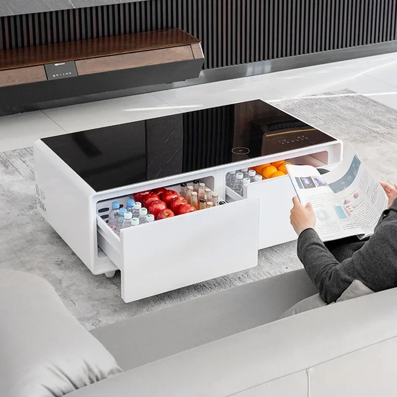 Home Bar And Fridge - プリムスト小型冷蔵庫バーフリッジホテルミニバーフリッジ冷蔵庫スマートコーヒーテーブルホームリビングルーム家具