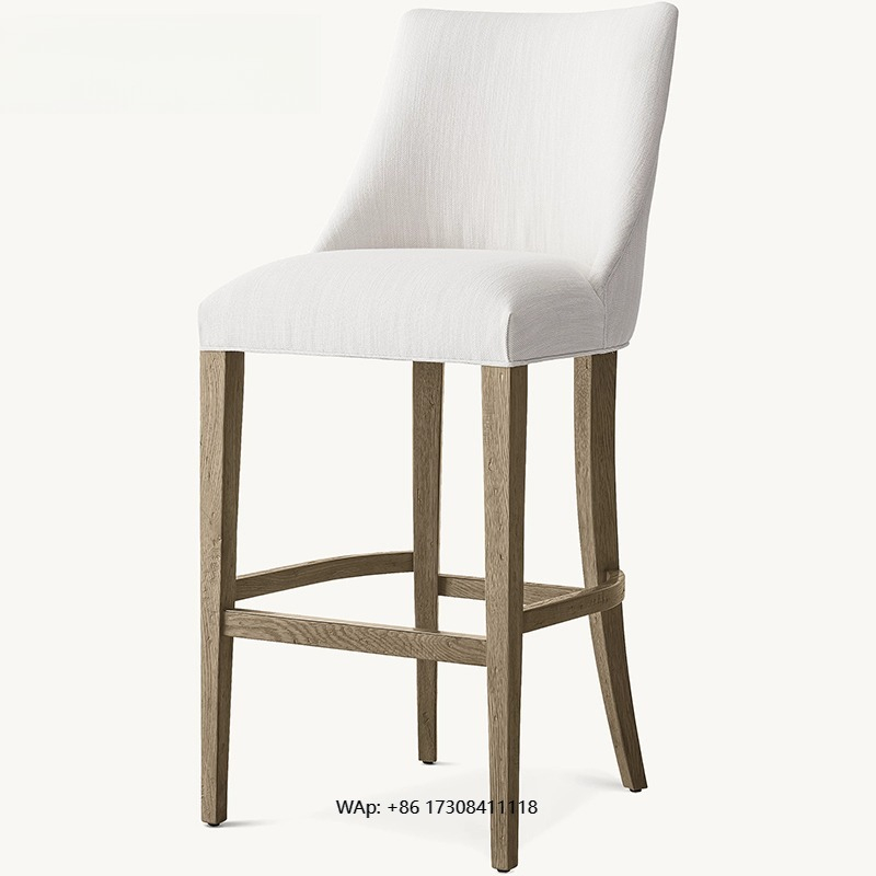 Home Bar Stools - 軽量高級無垢材バーチェアモダンシンプルホームハイスツールクリエイティブバーチェアファッションレザーバーチェア