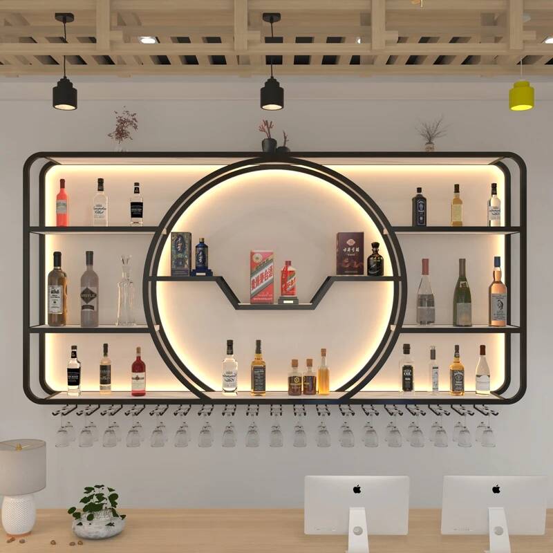 ワインナイトクラブディスプレイキャビネット棚スペースセーバー - Home Bar Shelves のレビューと価格