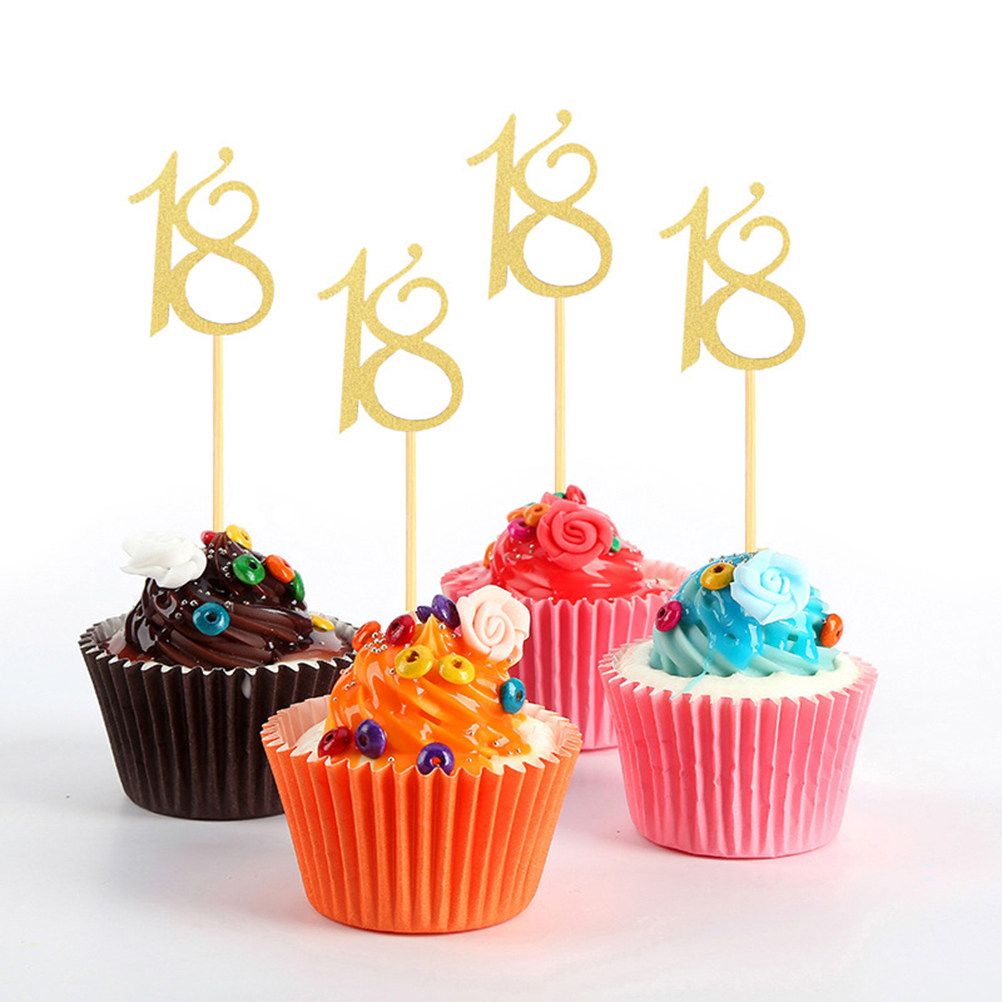 48個入り 精巧な手作りスタイル 18歳の誕生日ケーキトッパ - Ice Pick Pick のレビューと価格