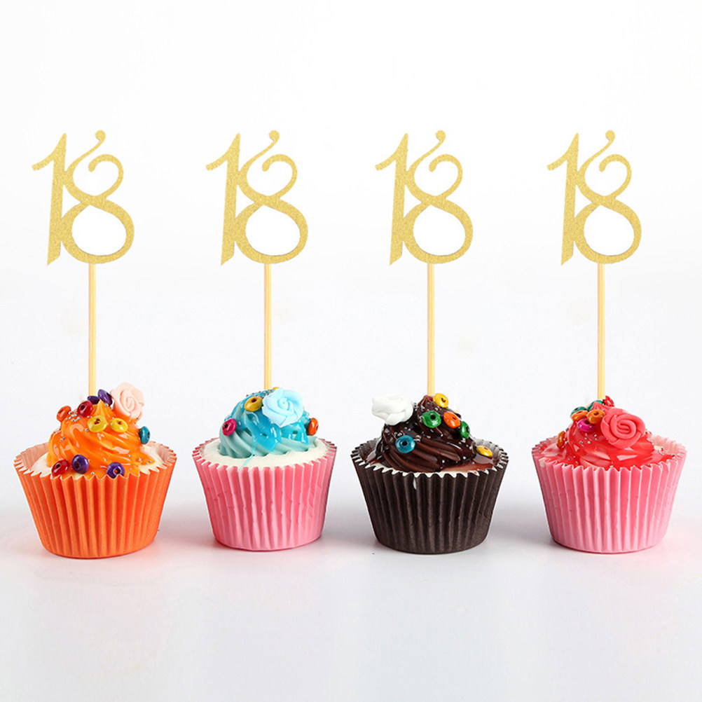 48個入り 精巧な手作りスタイル 18歳の誕生日ケーキトッパ - Ice Pick Pick のレビューと価格