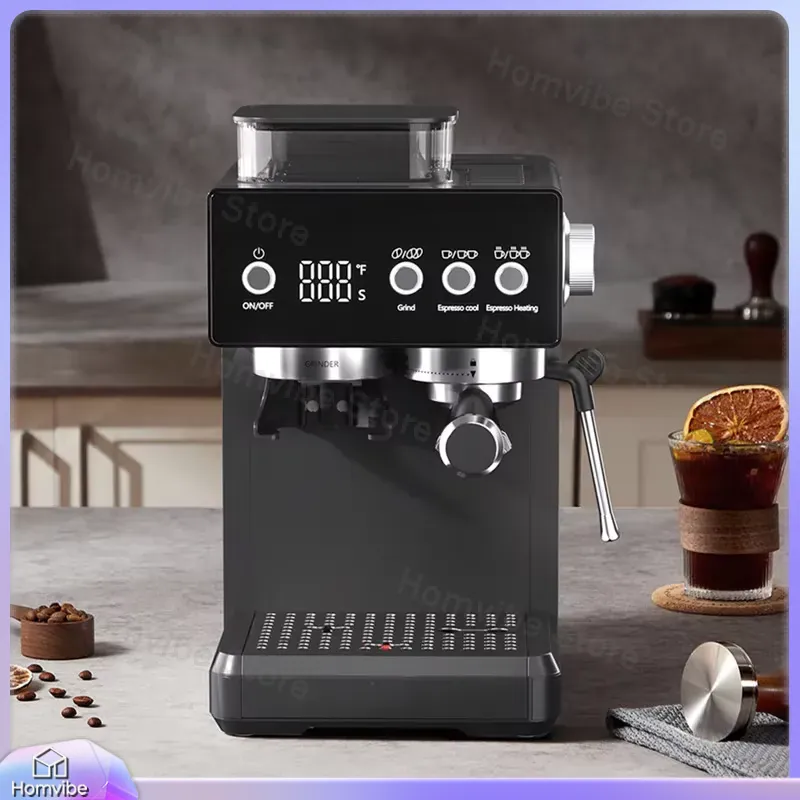 3 in 1セミオートマチックエスプレッソマシン、グラインダ - Home Barista のレビューと価格