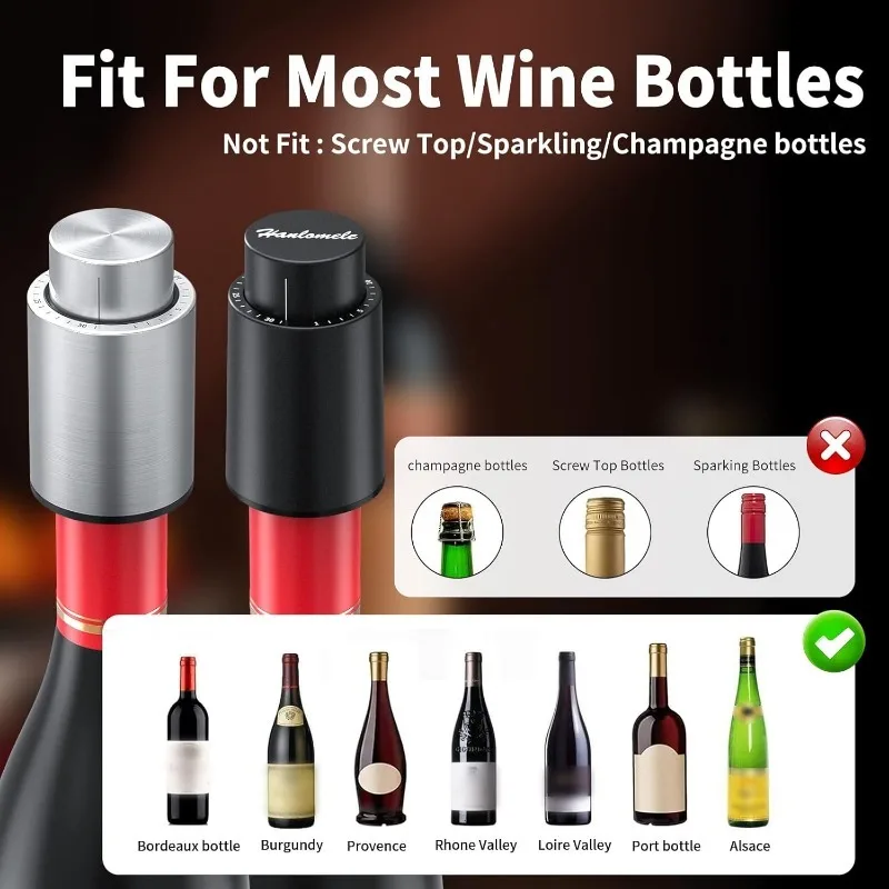 ワインボトルストッパー真空ワインストッパーステンレス鋼ワイン - Wine Preservation Pump のレビューと価格