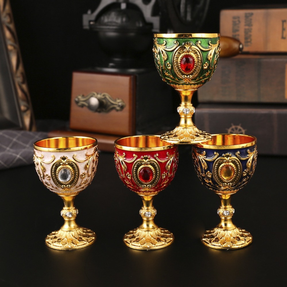 装飾エンボス加工ヴィンテージメタルワインカップダイヤモンドが - Old Fashioned Glass のレビューと価格