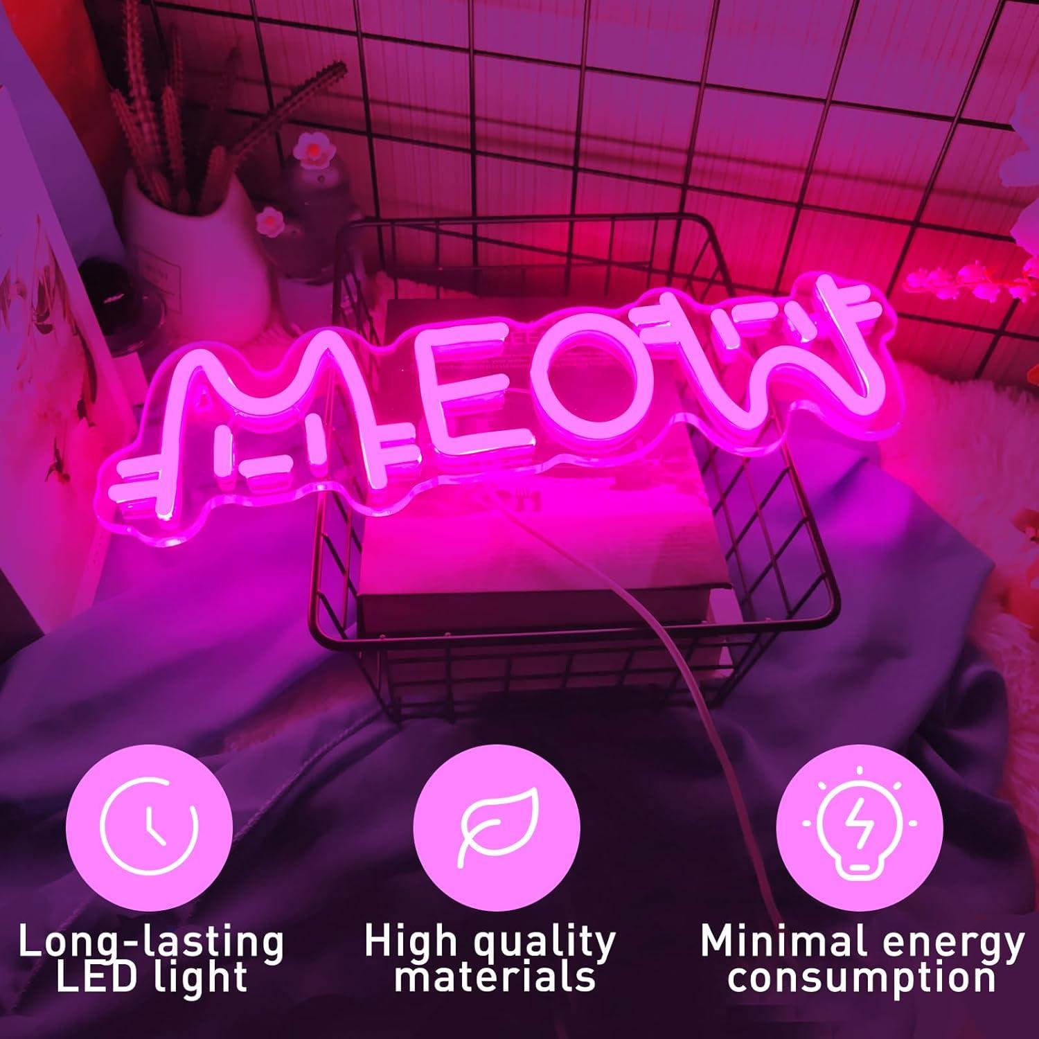 ニャーネオンサインキャットUSB電源LED調光ネオンライト寝 - Home Bar And Restaurant のレビューと価格