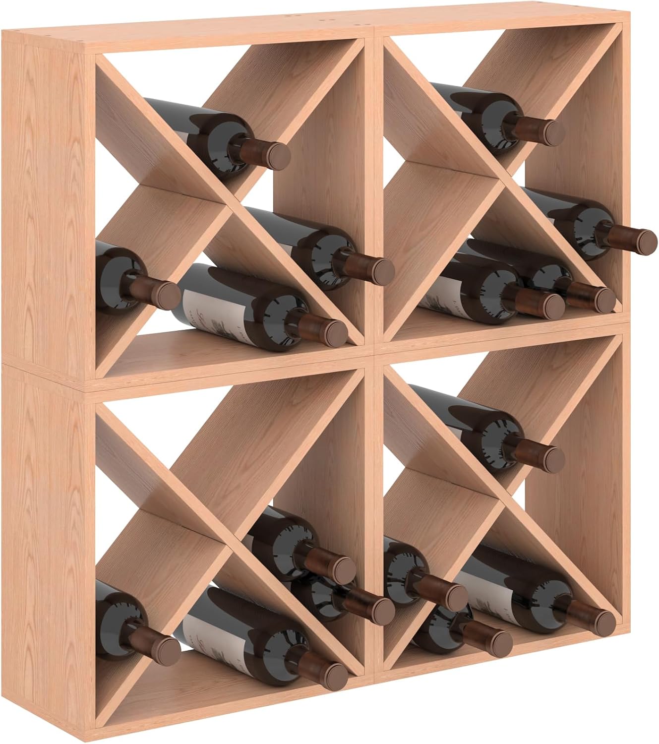96本収納ワインラック、カウンター用ワイン収納キューブ、自立 - Home Bar Shelves のレビューと価格
