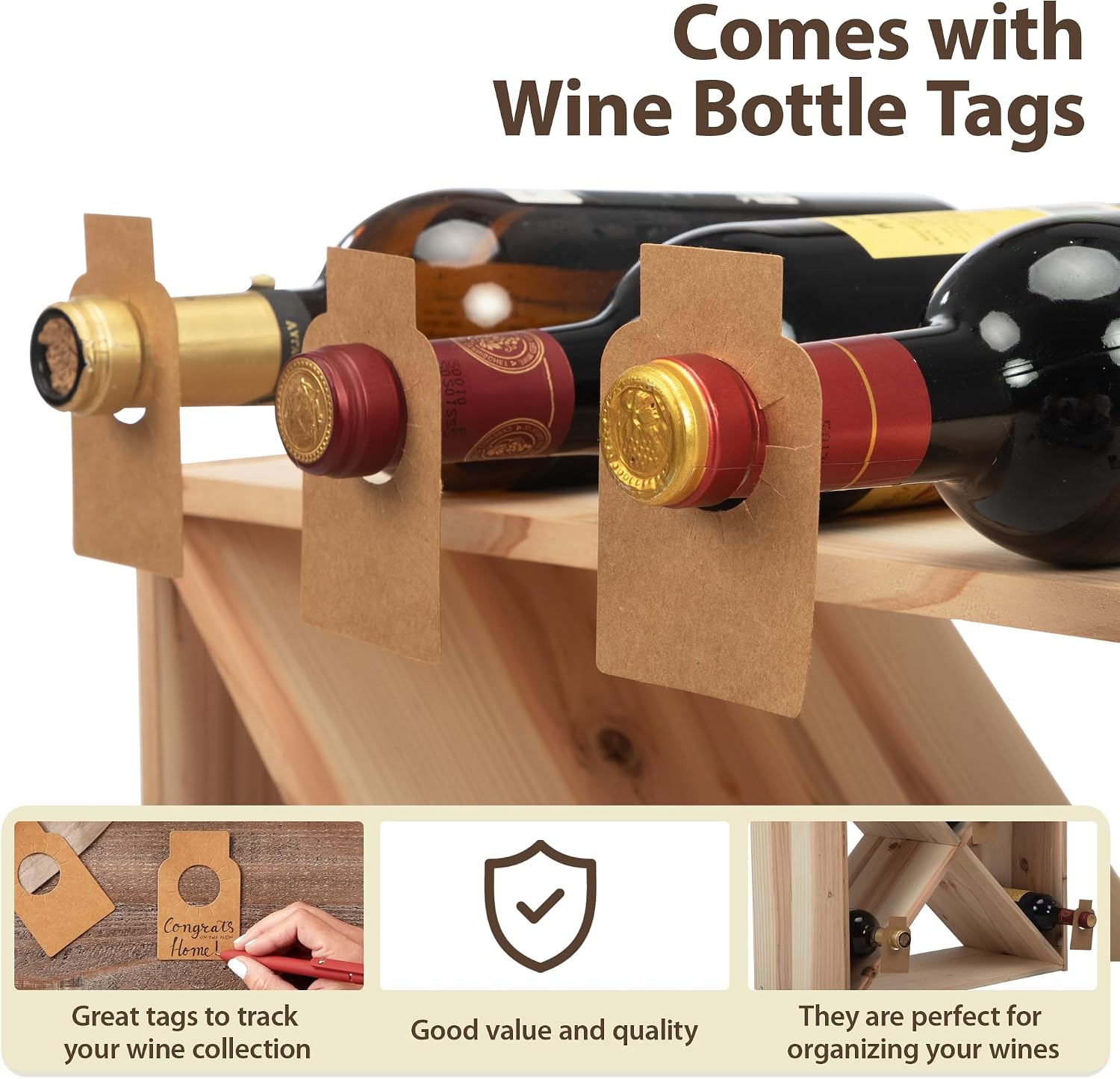 96本収納ワインラック、カウンター用ワイン収納キューブ、自立 - Home Bar Shelves のレビューと価格
