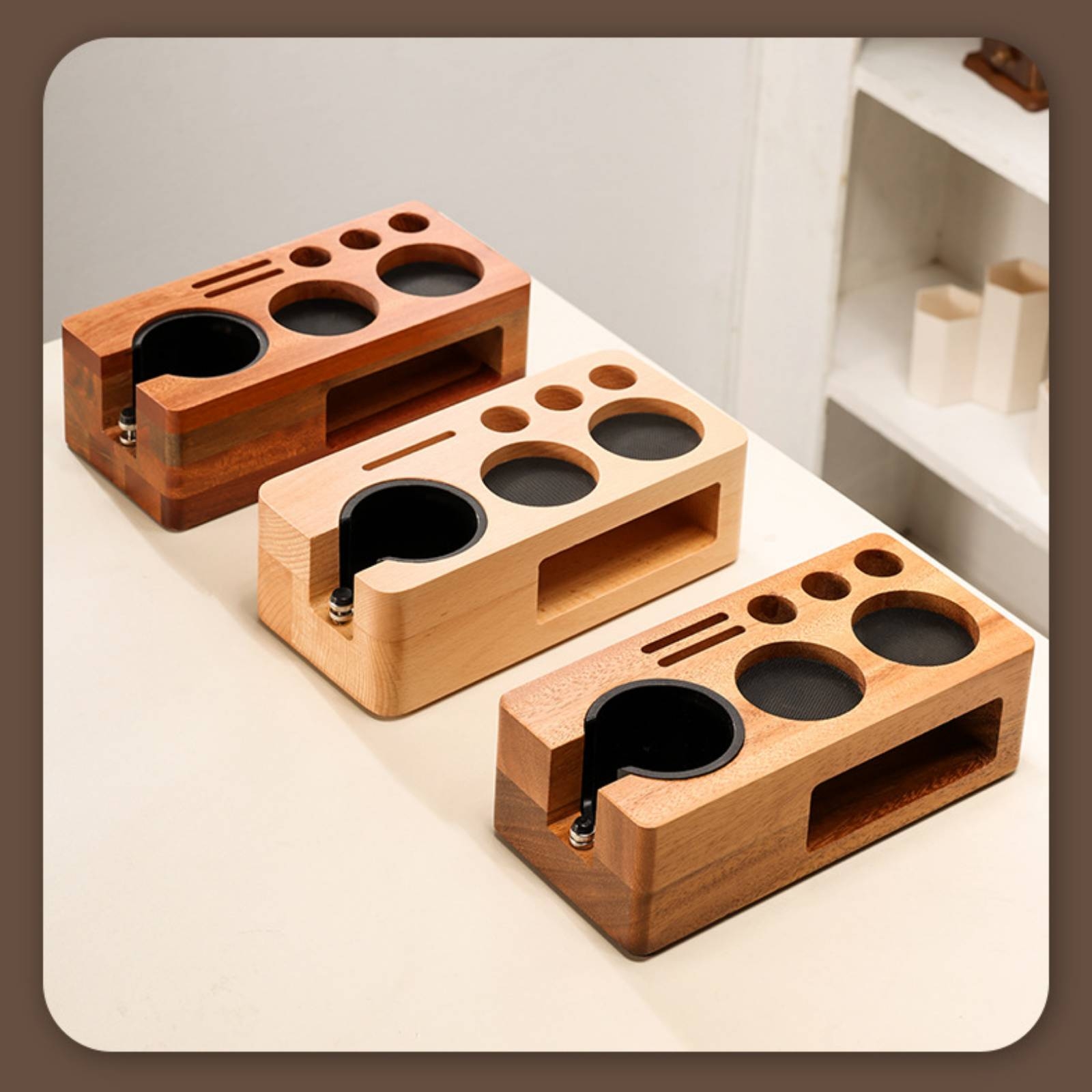 エスプレッソタンピングステーション 安定したコーヒータンピン - Home Barista のレビューと価格
