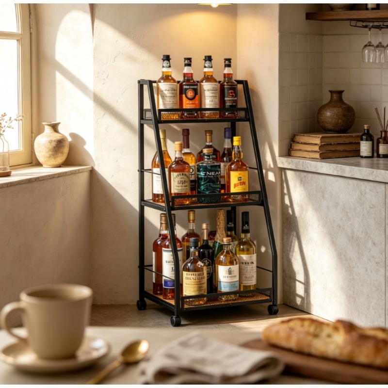3段式ラダーワインラック自立型フロアステップシェルフ（ホーム - Home Bar Shelves のレビューと価格