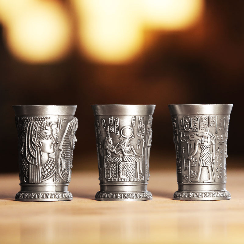 ヴィンテージメタルegyptianガラス,クリエイティブなワ - Old Fashioned Glass のレビューと価格