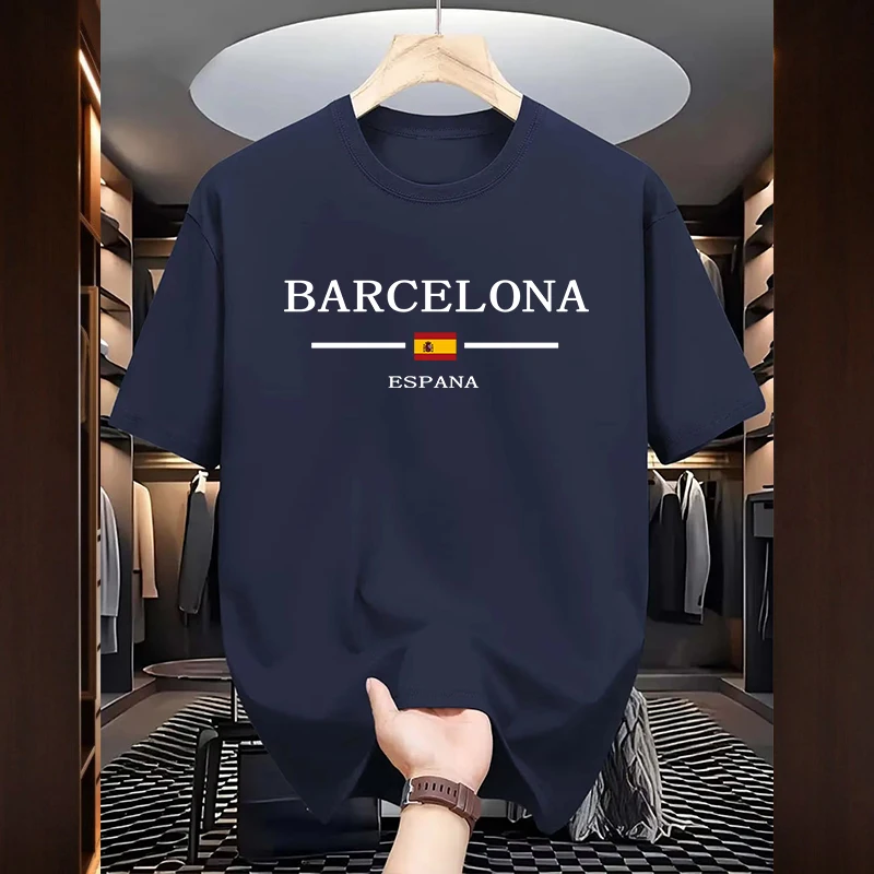 バルセロナプリント Tシャツ男性用高品質綿 100% O ネ - Home Barcelona のレビューと価格