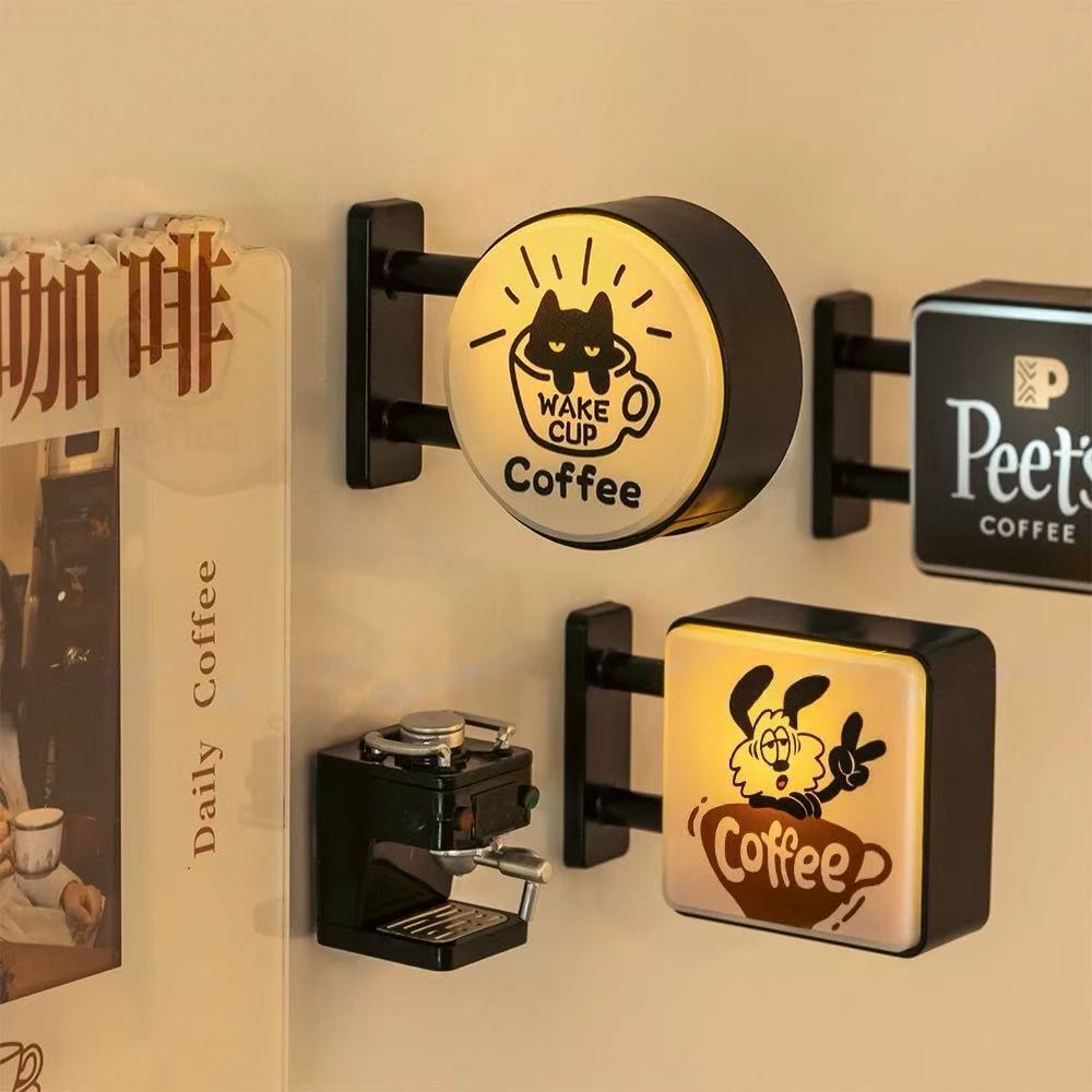 LEDコーヒーバー冷蔵庫マグネットライト付きクリエイティブペ - Home Bar And Fridge のレビューと価格