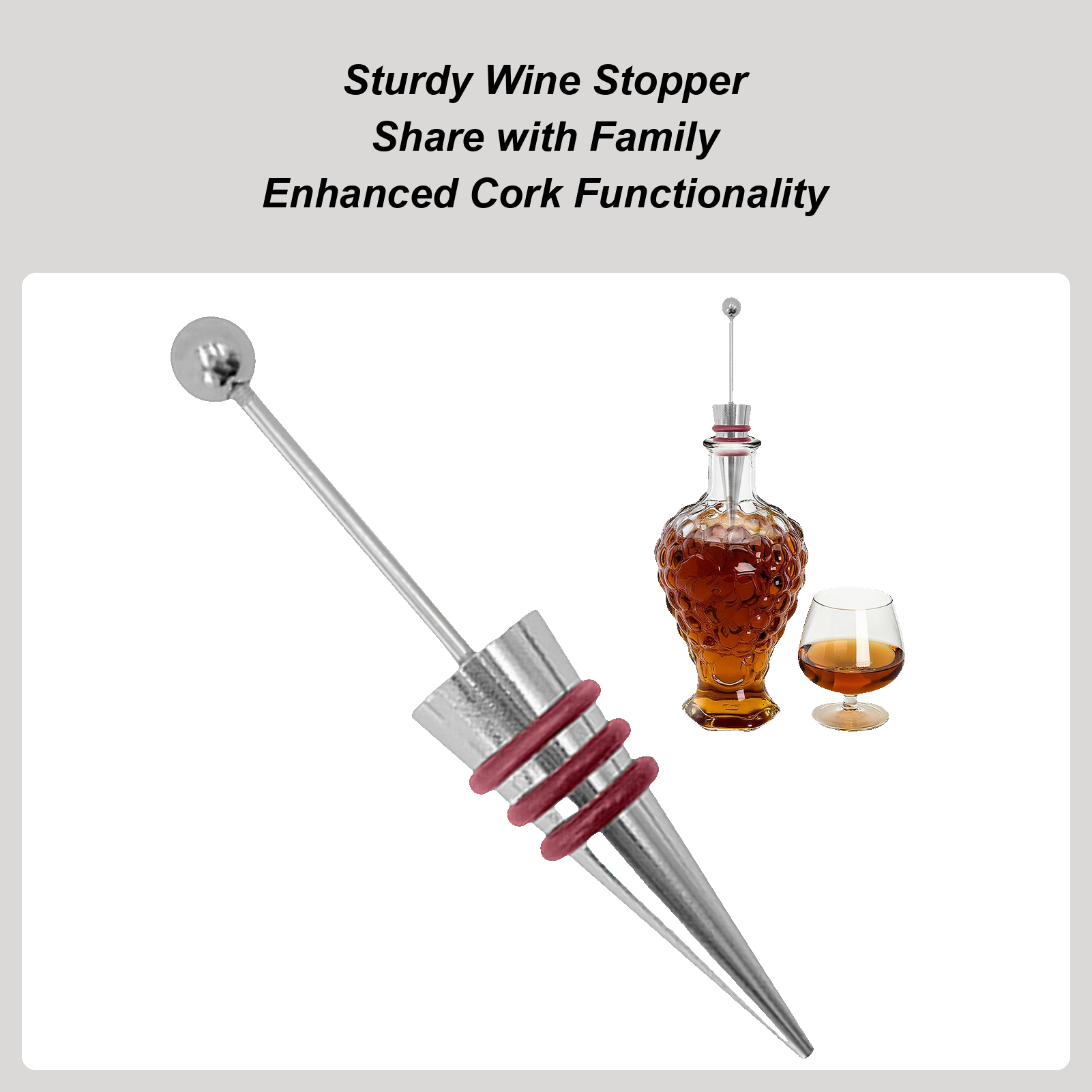 ワインストッパー 合金シリコン 再利用可能 家庭用品 ワイン - Home Bar Supplies のレビューと価格